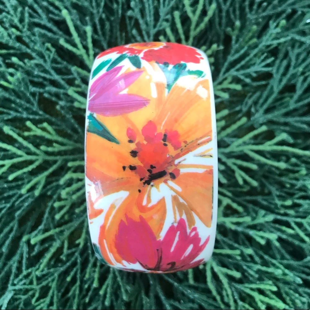 Bright Watercolor Floral Bangle
